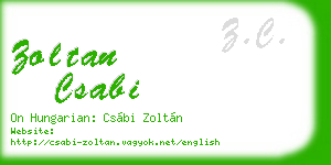 zoltan csabi business card