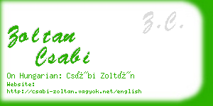 zoltan csabi business card